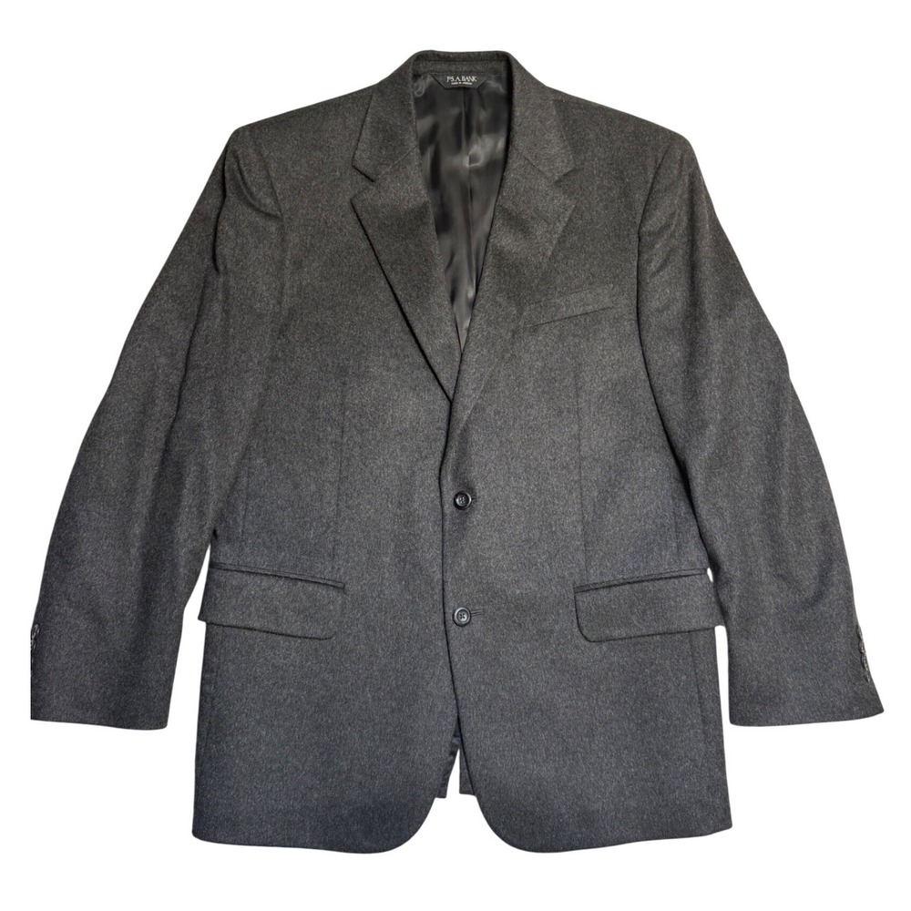 Jos A Bank 100% Cashmere Sportcoat Blazer Charcoal Gray 42R SC71137 Mens